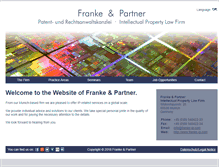Tablet Screenshot of franke-ip.com